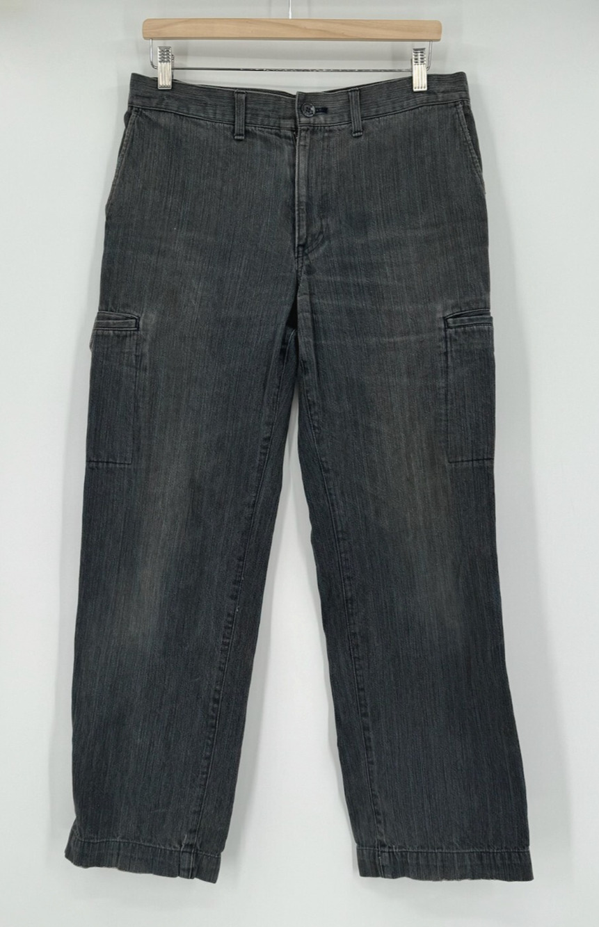 Takeo Kikuchi Pants Gray Blue Japanese Striped Casual Trousers Sz 3